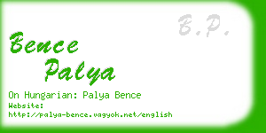 bence palya business card